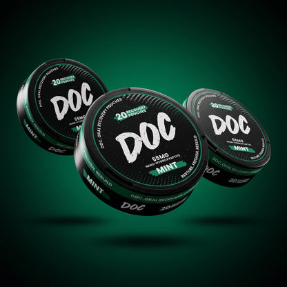 DOC Recovery Pouches tin - oral health pouches for enamel repair and teeth whitening