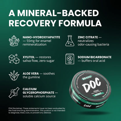 DOC Recovery Pouches - fresh breath and enamel repair formula